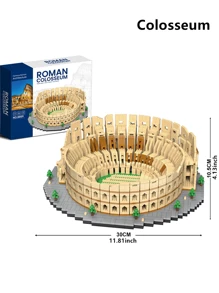 1 pieza Kits de modelo de edificios de arquitectura famosos - Coliseo, Torre Eiffel, Casa Blanca, Torre Elizabeth, Estatua de la Libertad, Torre Inclinada de Pisa, regalo educativo creativo rompecabezas 3D