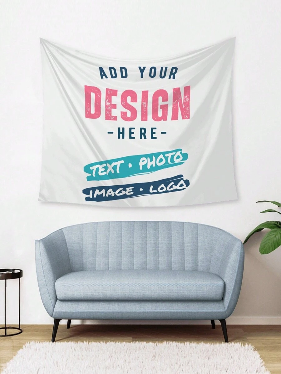 1 pieza Tapiz de pared personalizado, tapiz de pared grande personalizado, regalo de inauguración de la casa, diseña tu propio tapiz de tela para colgar en la pared, se puede imprimir texto, imágenes, fotos, logotipos, patrones, adecuado para cumpleaños, graduación y otras ocasiones - Multicolor - Ver 1