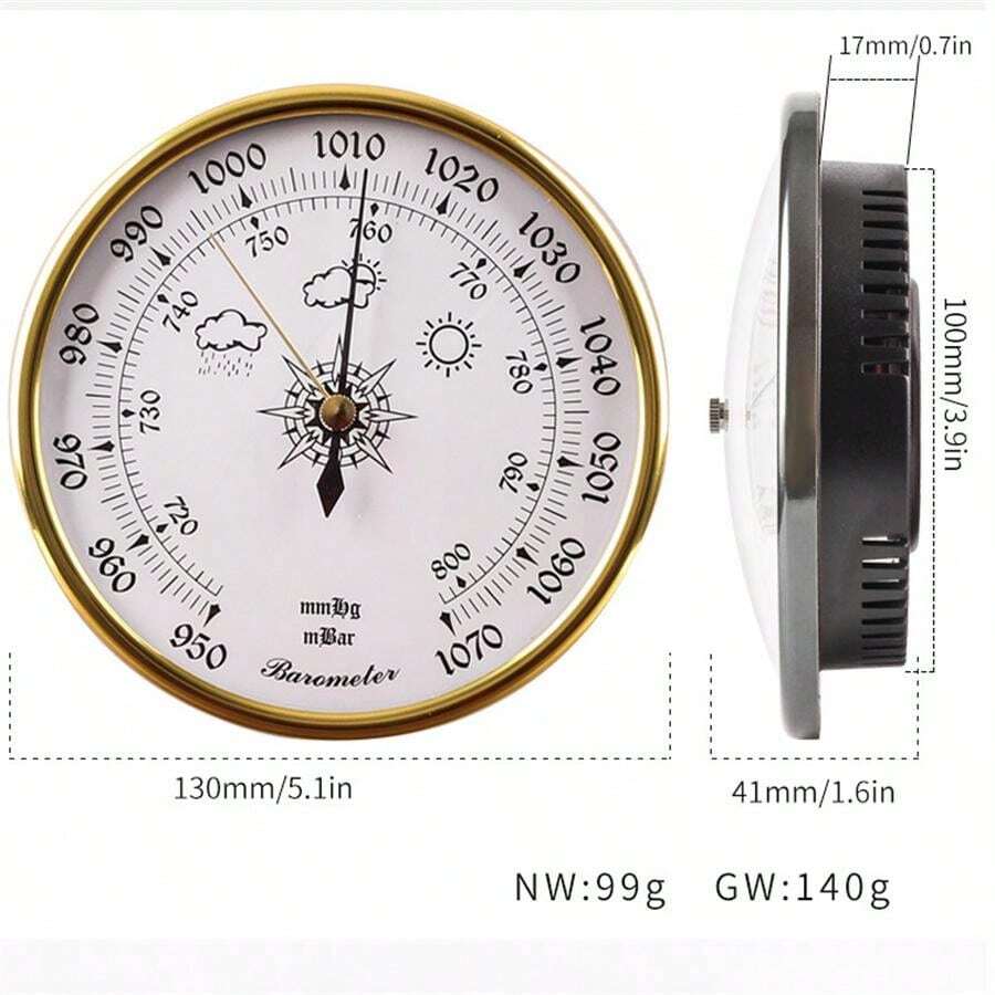 128mm Mechanical Barometer High Precision Atmospheric Pressure Gauge