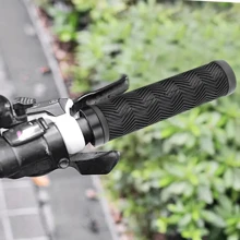 Bicycle Handlebar Lock & Shock Absorb Anti-Slip Soft Rubber Grips For Riding Skateboard Fixed Gear & Mountain Bike Accessories