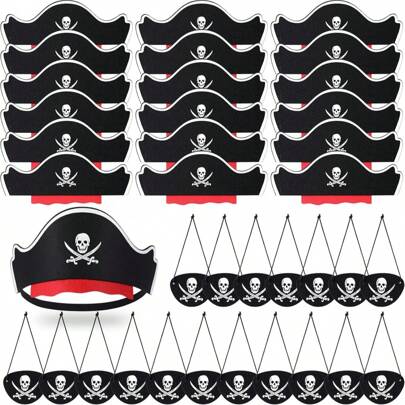 Pirates Of The Caribbean: The Curse Of The Black Pearl Costumes, Props, Halloween Party Blankets, Pirate Headgear, Hat, Skull Mask Legigo Pirate Hat Classic Costume Cap Eye Mask- Pirate Captain Hat Pirate Eye Patch For Pirate Party Cosplay Caribbean Dress, Christmas