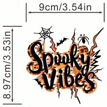 万圣节熨烫转印贴片，恐怖氛围，塑料多色热转印乙烯基贴花，DIY T 恤和服装装饰贴纸 - 1/2/3 件 - 彩色 - 查看 5
