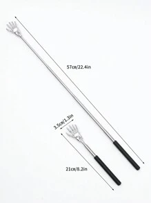 1pc Portable Adjustable Retractable Back Scratching Massage Tool, Halloween Metal Ghost Hand Expandable Back Scratching Stick, Portable Novelty Claw Scratching Tool Simulating Hand Toy Decorative Support