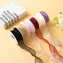 1 dây ruy băng vải tuyn kiểu đuôi cá, trang trí bánh hoa tự làm & đồ dùng bó hoa - nhiều màu - Xem 3
