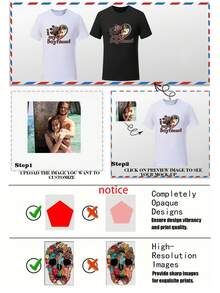 定制“我爱你”宽松 T 恤，个性化印有朋友/情侣/家人/宠物心形照片，家庭聚会团体服装定制，结婚礼物，母亲节礼物，父亲节礼物，挚友礼物，周年纪念礼物，情人节礼物，黑色上衣，秋季服装，秋季上衣，女士上衣