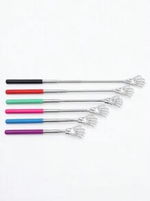1pc Portable Adjustable Retractable Back Scratching Massage Tool, Halloween Metal Ghost Hand Expandable Back Scratching Stick, Portable Novelty Claw Scratching Tool Simulating Hand Toy Decorative Support