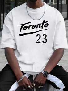 Men's T-Shirt Streetwear Toronto 23 White T-Shirt Camisa Style - trắng - Xem 4