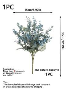 1 Stück künstlicher Blumenstrauß, Eukalyptus Hochzeitsdekoration, Vase Dekoration für Zuhause, Garten & Außenbereich, Abschlussfeier Saison, Künstliche Pflanzen Raumdekoration Herbst, Mittelstücke, Braut Blumen, Material für Armband Blumen, Geburtstags Party Dekoration, Valentinstag, Neujahr und Herbst Dekoration, Valentinstag Geschenk - Verschiedenfarbig - Übersicht 3