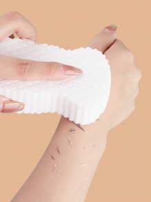 1 pieza Esponja exfoliante para baño, esponja de ducha suave y cómoda para una limpieza delicada de la piel, bolsa, organizador, almacenamiento, pinzas de pelo