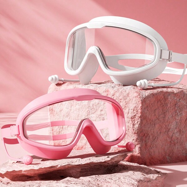 Unisex Large Frame Swimming Goggles, High-Definition Waterproof And Anti Fog Swimming Goggles, Eye Protection, Fashionable Diving Equipment