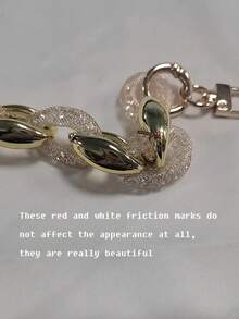 1pc Gold/Silver Color Chain Short Wrist Strap Phone Case Lanyard - Multicolor - View 11