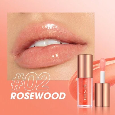 O.TWO.O Moisturizing Crystal Lip Gloss, Lip Oil, Hydrating Lips, Natural Color, Containing Squalane