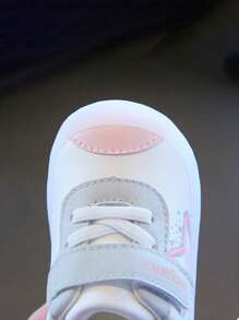 1-3 Years Old Toddler Soft Sole Non-Slip Leather Waterproof Comfortable Casual Sneakers With Hook And Loop For Boys And Girls, Spring Autumn - Pink - View 8