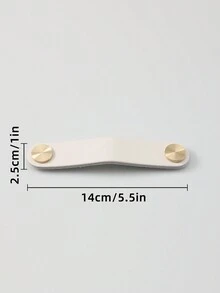 2pcs Leather Pull Handles Drawer Cabinet Cupboard Furniture Shoe Cabinet Pulls - Milky White - View 5