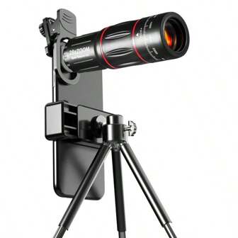 1pc XYXD 28X Optical Zoom Telephoto Lens,High Definition Long Focus Phone Camera Lens For Concert Photography Compatible With Iphone Android Phone For Summer Vacation, Travel, Creative Photography Phone Accessories, Phone Lens