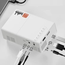 Zzpqvt 1080P 迷你投影仪，100 ANSI 流明，支持 20-80 英寸屏幕，兼容 USB/AV/TF/智能手机，家庭影院经典，非常适合节日礼物 - 查看 3
