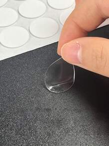 600 件透明双面胶点，模切圆形强力胶点，丙烯酸透明双面胶带，回到学校情人节