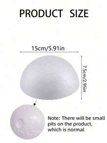 1/2/6 piezas Hemisferio de espuma de poliestireno de 10cm de diámetro, blanco, para manualidades DIY, arreglos florales, decoración de fiesta, Día de San Valentín, regalo