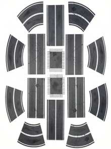 Paquete de terreno 2D de carreteras pavimentadas