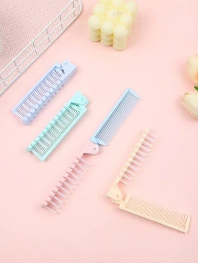 便携式折叠梳，细齿双头口袋折叠发梳，适合日常旅行使用，小巧便携迷你发梳，带手柄的解结梳，造型美发工具，护发佳品，返校季毕业季礼物，送给女孩、妈妈和朋友的礼物，旅行、工作、学校、发刷、梳子、理发师专用美发工具、梳子、后梳、发刷、边缘梳、解结梳、美发产品、美发工具、美发用品、护发、卷发梳、理发师、美发设备、旅行必备、发型、美发、发刷、后梳、造型梳、卷发梳、边缘梳、发梳、梳发、发刷套装、梳发、卷发梳、解结梳、女士发刷、头发、旅行、美发产品、美发工具、美发用品、理发师、理发师配件、理发店、美发设备