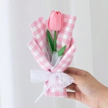 1 pieza Recuerdos: Tulipanes, Ramos pequeños, Recuerdos, Regalos de cumpleaños, Regalos del Día de San Valentín, Regalos creativos para novias