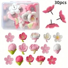 20 chinchetas de tulipanes - chinchetas lindas - chinchetas prácticas para tablero de corcho - chinchetas versátiles - chinchetas lindas - chinchetas - diseños de flor de plástico delicados, creativos y hermosos - útiles escolares de regreso a clases, regreso a clases, útiles escolares