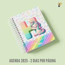 Agenda 2025 Alphabet A To Z Unicorn Colorful Rainbow Rainbow Letter Letters 2 Days Per Page 216 Pages A5 - H - 查看 1
