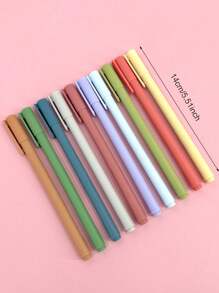 Set de 5 piezas/10 piezas de bolígrafos de colores neutros surtidos, bolígrafos de tinta multiusos minimalistas para estudiantes y oficina, con recambios de diferentes colores en cada caja