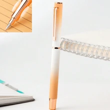 Colorful Stainless Steel Fashionable And Exquisite School Students Writing Calligraphy Birthday Gift Pen, With Ink Absorption And Interchangeable Ink Cartridges, 0.28mm Ultra-Fine Pen, Convenient For Business And Office Use - Multicolor - View 22