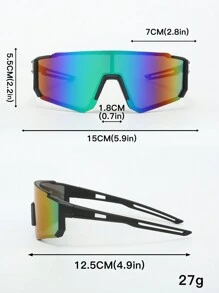 2 件装男士 Y2K 塑料装饰运动骑行眼镜适合日常佩戴、拍照、购物、骑行、滑雪万圣节夏季海滩度假、户外、旅行