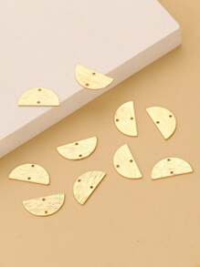 10pcs Semicircle DIY Pendant - Yellow Gold - View 4
