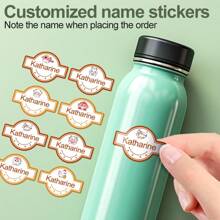 个性化定制名称贴纸，防水抗撕裂，适用于家庭和办公室组织，色彩鲜艳，粘合剂耐用，不留残留物，易于粘贴，非常适合标记个人物品、办公用品、旅行装备和设备标识，高品质可定制设计，非常适合整理厨房、车库和工作区，持久耐用且不褪色，非常适合手工制作和 DIY 项目，多功能标签可满足您的所有需求，使用时尚可靠的贴纸增强您的组织能力 - 紫色 - 查看 8