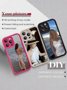 1pc Customized Phone Case Compatible With Apple 15 14 13 12 11 Pro Max, Full Screen Cover Silicone Protective Case With Customized Eye Pattern, Shockproof Phone Case For 7 Plus XR XS Max