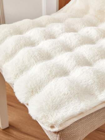 1 件纯色毛绒椅套，现代简约温暖椅套，适合所有季节