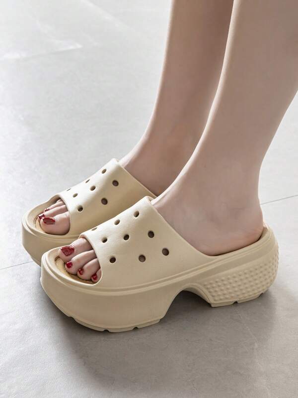 Women'S Summer Fashion Slides - Breathable, Odor-Resistant Thick Sole Sandals With Open Toe Design For Indoor & Outdoor Wear Shoes For Women Sandals For Women