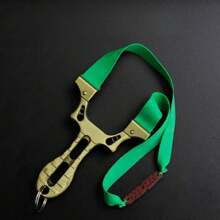 1入組金屬老鷹彈弓，戶外高功率不銹鋼彈弓，具有精密平面橡膠帶