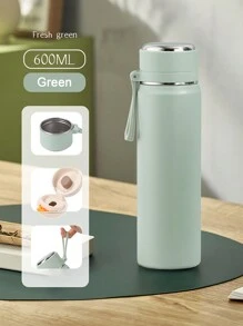 1 个 SUS316 不锈钢真空保温水瓶，带手柄和过滤器，500ml/16.9oz 和 600ml/20oz，防漏，便携，适合户外、旅行、跑步、骑自行车、徒步旅行、游泳返校 - 彩色 - 查看 14