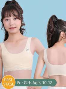 Teen Girl Cartoon Print Training Bras For Girls Sports Seamless Bra Design With Removable Padding Bras - Multicolor - View 3