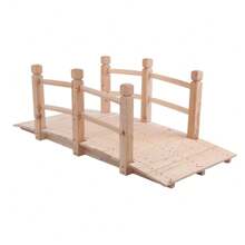 Arch Bridge Small Wooden Bridge Courtyard Outdoor Anticorrosive Wood Landscape Bridge Burlywood - Burlywood - View 9