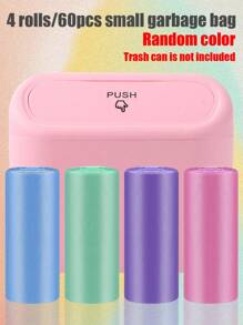 60 piezas de bolsas de basura para contenedores de basura pequeños de automóviles, bolsas de basura pequeñas, bolsas de repuesto para contenedores de basura - Multicolor - Ver 1