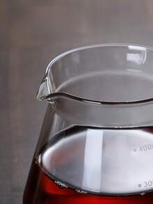 1 pieza Cafetera de compartir de 400 ml reutilizable con embudo de café y taza de filtro graduado, de vuelta a clases