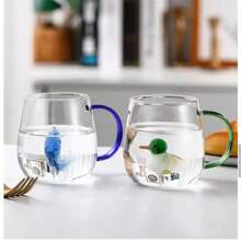 3D Glass Cup With Handle, Cute Animal & Plant Designs, Suitable For Coffee, Juice, Milk Tea, Beverages In Summer And Winter, Great For Christmas