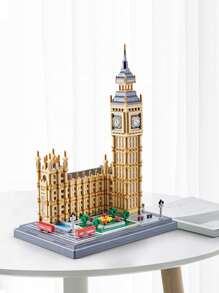 1 pieza Kits de modelo de edificios de arquitectura famosos - Coliseo, Torre Eiffel, Casa Blanca, Torre Elizabeth, Estatua de la Libertad, Torre Inclinada de Pisa, regalo educativo creativo rompecabezas 3D