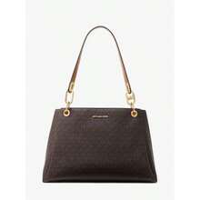 Michael Kors | Trisha Large Logo Shoulder Bag - Brown - View 1