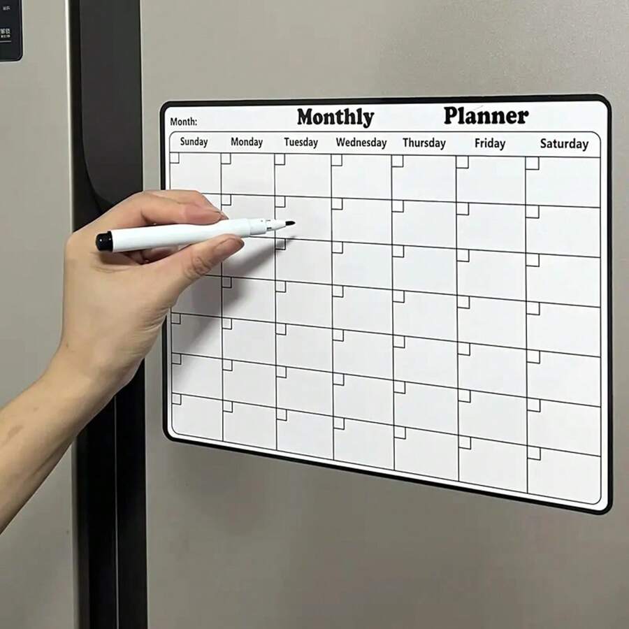 Dry Erase Fridge Calendar Weekly Kitchen Planner With