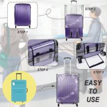 Transparent PVC Luggage Cover,(18-30 Inch) Luggage Cover For Suitcase Protective Cover Luggage CoverLuggage Covers Suitcase Protective Cover For Holiday For Vacation Travel Essentials Travel Accessories Bag For School School Accessories School Stuff