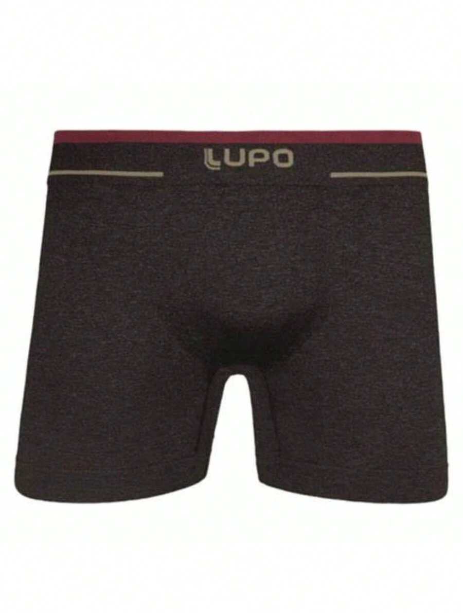 Lupo Plus Size Seamless Elastane Boxer Briefs - màu đen - Xem 1