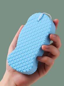 1 pieza Esponja exfoliante para baño, esponja de ducha suave y cómoda para una limpieza delicada de la piel, bolsa, organizador, almacenamiento, pinzas de pelo