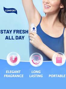 NIVEA 50毫升/1.76盎司珍珠美白走珠止汗露，花香型，蕴含珍珠美白精华，温和舒缓，持久清新，适合多种场合