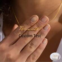 Customized Name Necklace With Gift Box, Gold Color Personalized Name Necklace, Women's Necklace, Handmade Jewelry, Personalized Gift, Mother's Day Gift